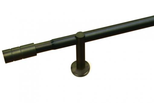 GARDINIA Stilgarnitur - Metall-Gardinenstange - Ø 22/25 mm - 100 - 190 cm - Zylinder - Bronze