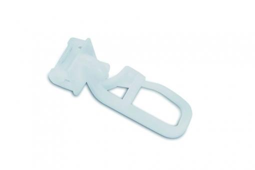 GARDINIA Klick-Gleiter mit Haken für Aluminium-Vorhangschiene/-Stange mit Innenlauf - 20 Stück - Weiß