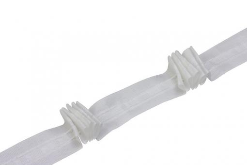 GARDINIA Faltenband - 5er-Falte für Vorhangschiene - 21 mm - 10 m-Rolle - Weiß