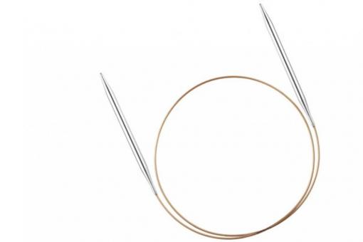 Rundstricknadeln Addi MS 80 cm - 15 mm- Silber