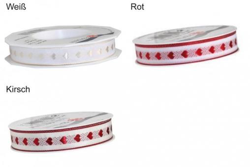 Herzchenband 15 mm - 20 m Rolle