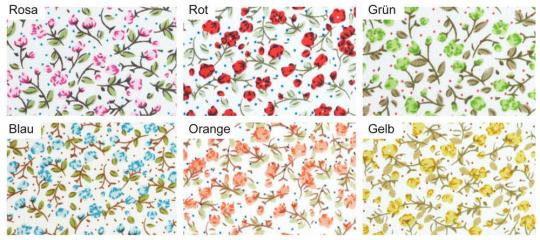 Stoffband Millefleur 20 cm - 10 Meter-Rolle