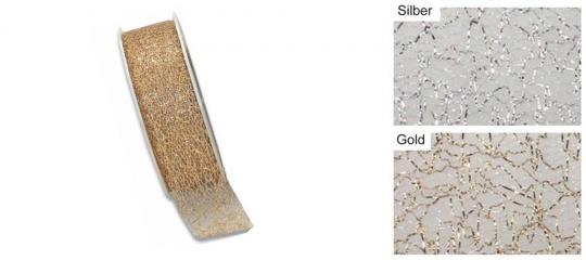 Glitzertüll-Band - 25 mm - 20 m-Rolle