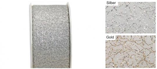 Glitzertüll-Band - 40 mm - 20 m-Rolle