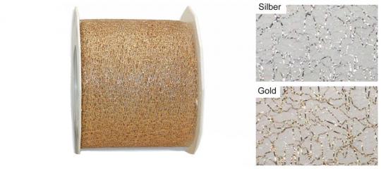 Glitzertüll-Band - 72 mm - 20 m-Rolle