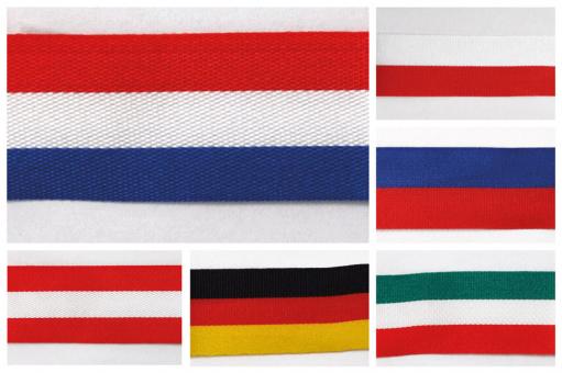 Zier-Band - Nationalflagge - 16 mm - 25 m- Rolle