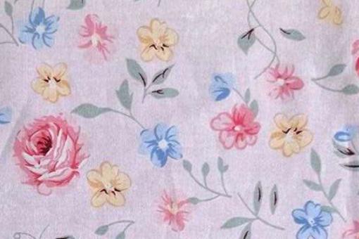 Baumwollstoff - Frühlings-Blümchen - Rosa