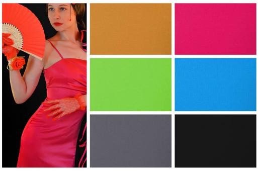 Tanzkleiderstoff Latin Dance - Uni