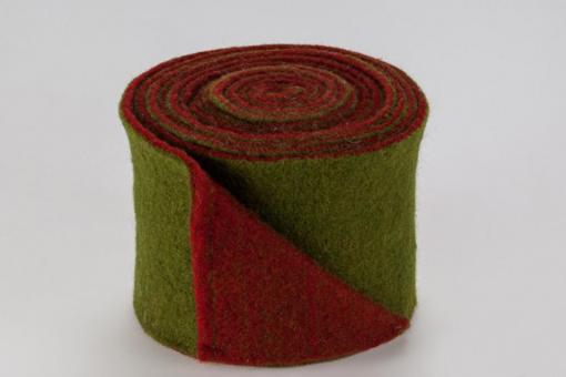 Wollfilz-Band 7,5 cm breit - zweifarbig - 5 m-Rolle
