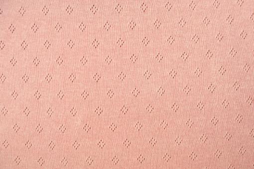 Ajour-Muster Raute - Jersey - Uni - Rosa - 1,0 Meter