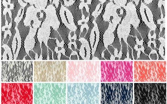 Wäsche-Spitze elastisch - Blüten