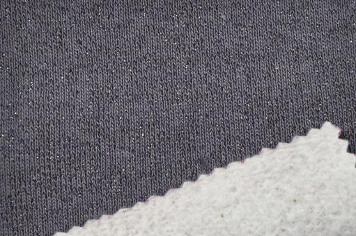 Sweatshirt-Stoff - Glitzer - Grau