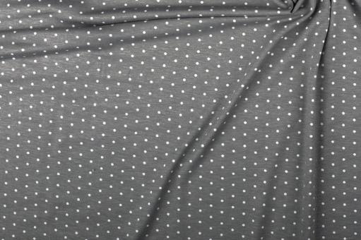 Baumwoll-Jersey - Small Dots - Grau