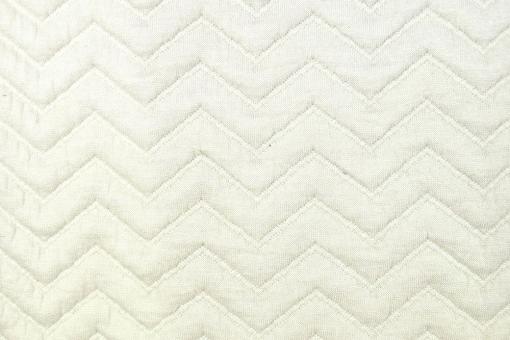 Sweatshirt-Stoff gesteppt - Zickzack - Creme