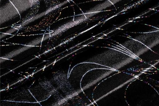Lycra Tanzkleiderstoff - Nebula - Schwarz