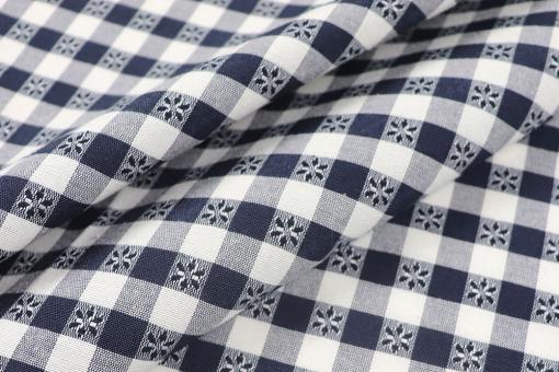 Vichy Karo - Blümchen - Nachtblau