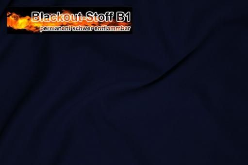 Blackout-Stoff - permanent schwer entflammbar - Nachtblau - 1,0 Meter
