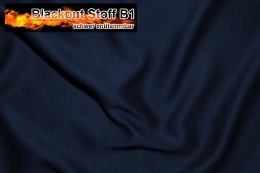 Blackout-Stoff schwer entflammbar - 280 cm - Nachtblau - 2,0 Meter Nachtblau