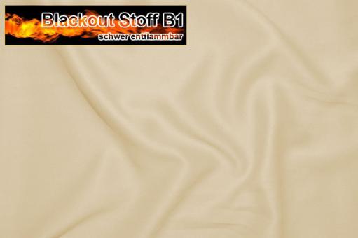 Blackout Stoff B1 - Champagner - 1,0 Meter