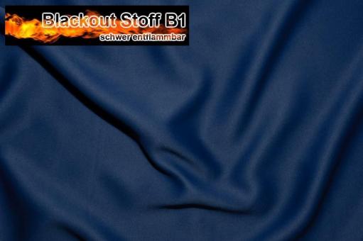 Blackout Stoff B1 - Nachtblau - 1,0 Meter Nachtblau