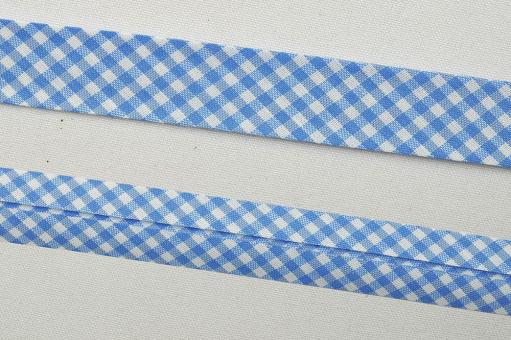 Vichy-Karo-Schrägband - 2/4 cm breit - Meterware
