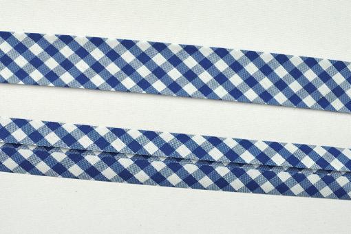Vichy-Karo-Schrägband - 3/6 cm breit - Meterware