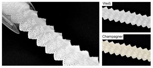 Wäschespitze Sarina - 5,4 cm breit - Meterware