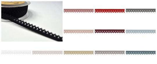 Elastische Häkelspitze - 1,3 cm - Uni