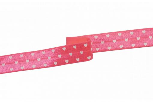 Elastik-Einfassband - Herzchen