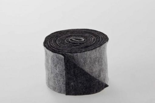 Wollfilz - 15 cm breit - 5/6 mm - 2 farbig - 5 Meter-Rolle
