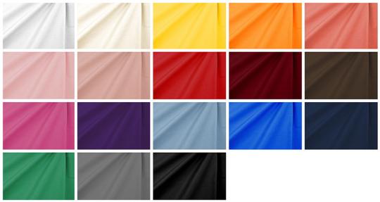 Leichter Baumwoll-Popeline - Farbtafel mit schönen Farben