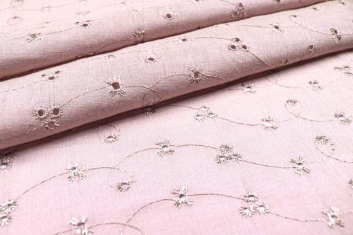 Baumwoll-Batist Lochstickerei