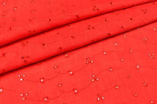 Baumwoll-Batist Lochstickerei