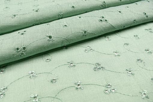 Baumwoll-Batist Lochstickerei