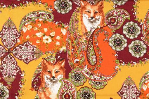 Baumwollstoff - Amila - Bordeaux