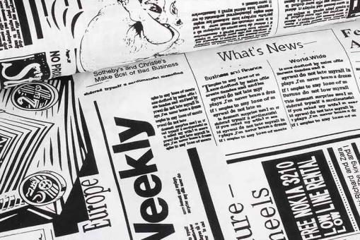 Baumwollstoff - Zeitung