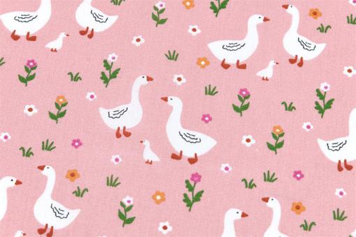 Baumwollstoff - Gänsefarm