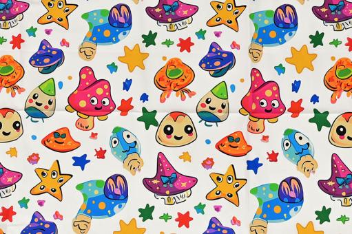 Baumwoll-Popeline Digital - Crazy Monsters