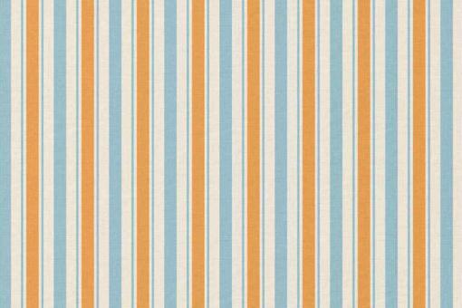 Baumwollstoff - Streifen - Blau/Orange