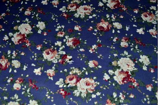 Baumwollstoff - Classic Roses - Nachtblau