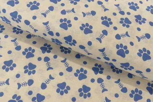 Baumwollstoff - Tatzen - 110 cm
