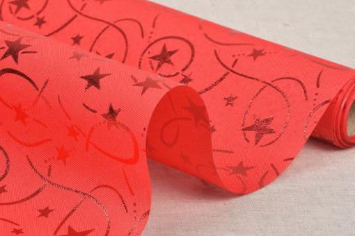 Weihnachtsstoff Holy Night - Sterne - Rot