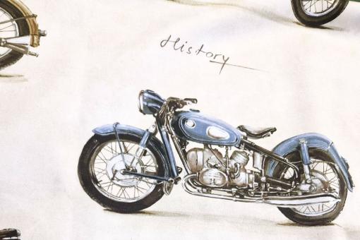 Baumwollsatin deluxe - Motorräder