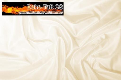 Deko-Taft - permanent schwer entflammbar - 310 cm - Creme - 1,0 Meter