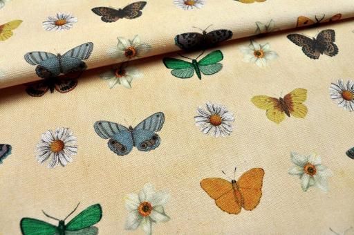 Dekostoff Digitaldruck - Frühlings-Schmetterling