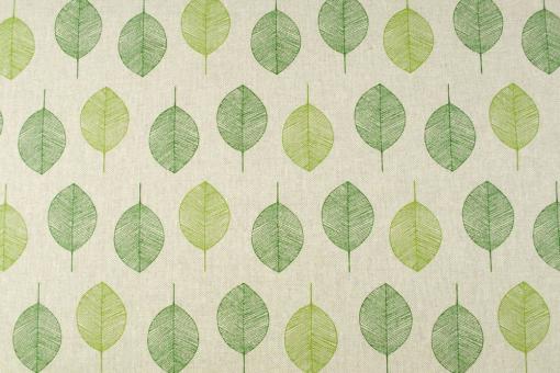 Blätter - Dekostoff - Leinenoptik - 1,0 Meter