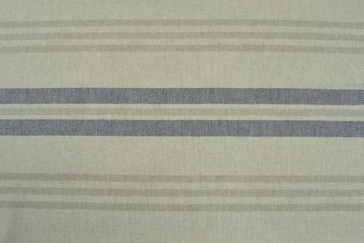 Dekostoff - Leinenoptik - Streifen - Blau - 1,0 Meter