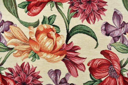 Gobelin-Stoff - Blütenpracht