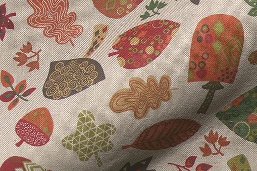 Dekostoff Leinenoptik - Herbstzauber