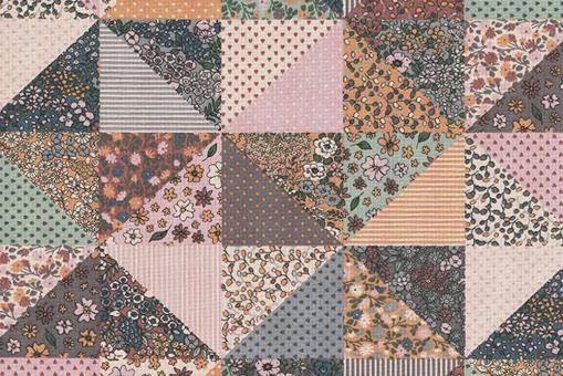 Dekostoff - Blumen-Patchwork - 1,0 Meter